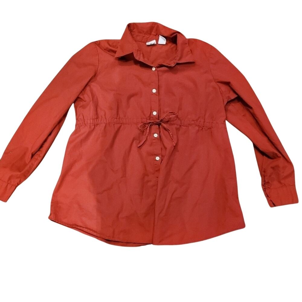 IN due time red maternity Long Sleeve shirt Size Large - Picture 4 of 6